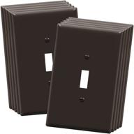 🔘 enerlites 8811o-br-10pcs: unbreakable brown jumbo toggle light switch wall plate, 1-gang, 10-pack логотип