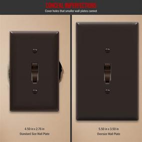img 3 attached to 🔘 ENERLITES 8811O-BR-10PCS: Unbreakable Brown Jumbo Toggle Light Switch Wall Plate, 1-Gang, 10-Pack