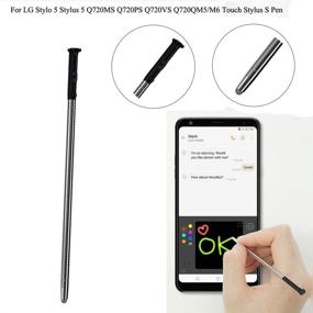 img 1 attached to 🖊️ Biuboom Capacitive Touch Stylus Pen with USB C to USB Adapter - Black, Compatible with LG Stylo 5 LMQ720CS Q720PS Q720MS Q720TSW Q720QM6 LCD Touch Pen