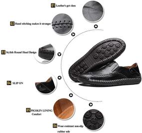 img 1 attached to 🚗 Ultimate Comfort Stitched Moccasins: Drive in Style and Ease with Loafers