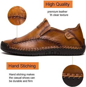 img 3 attached to 🚗 Ultimate Comfort Stitched Moccasins: Drive in Style and Ease with Loafers