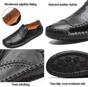 img 2 attached to 🚗 Ultimate Comfort Stitched Moccasins: Drive in Style and Ease with Loafers