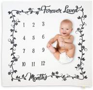 👶 organic cotton muslin baby monthly milestone blanket - extra large 50"x 50" size - ideal for newborn boys and girls - photography prop, 1-12 months photo background, shower gift - gots certified logo