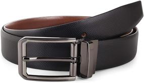 img 3 attached to Reversible Classic Italian Leather Finish Men's Accessories and Belts