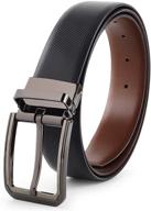 reversible classic italian leather finish men's accessories and belts logo