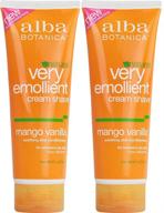 alba natural cream shave with mango vanilla, 🥭 8 ounce (pack of 2) – extra emollient formula logo