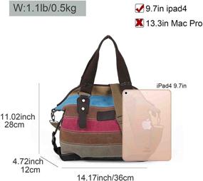 img 2 attached to 🌈 Stylish Crossbody Handbags with Adjustable Rainbow Striped Design for Women