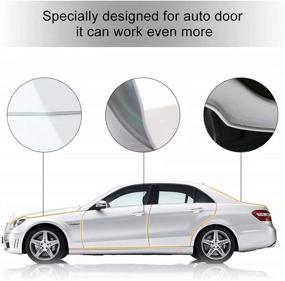 img 1 attached to 🚗 Car Door Edge Guards Strip - U Shape Flexible Door Protector Rubber - Anti-Collision Trim Seal Lining - Protect from Chips & Scratches - Fits Most Universal Vehicles (Grey, 32ft)