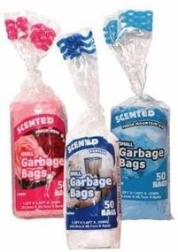 img 1 attached to Scented Small Garbage Trash Bags - 50 Ct, Fresh Rose Scent, 4 Gallon: Enhance Your Space with Delightful Aroma!