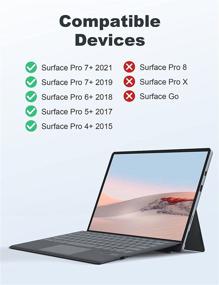 img 3 attached to 💻 Tomsenn Surface Pro 7 Keyboard: Bluetooth 5.1, Backlit Touchpad in 7 Colors | Compatible with Surface Pro 7/7+/6/5/4/3