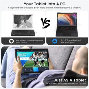 img 1 attached to 📱 LMNBBS Tablet with Keyboard: Octa-Core, Android 10, 4GB RAM, 128GB Storage, FHD Display