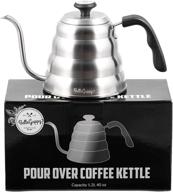 ☕️ gooseneck kettle with thermometer - precision pour over coffee and tea maker - triple layered base, anti-rust - for all stovetops, 40 oz (1.2l) logo