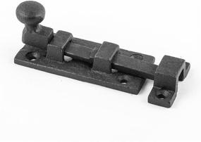 img 1 attached to 🔒 Renovator's Supply: 2 Black Rustproof Wrought Iron Slide Bolts - 3" Wide