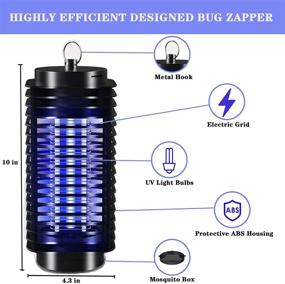 img 3 attached to 🪰 H.H Bug Zapper - Effective Electronic Mosquito Zappers for Indoor & Outdoor Use; Mosquito Trap, Fly Zapper, Gnat Killer for Home, Bedroom, Kitchen, Office, Backyard, Patio