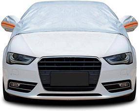 img 4 attached to Tofern Half Size Waterproof Car Cover Top - Sedan XL: Ultimate Protection for Winter and Summer!