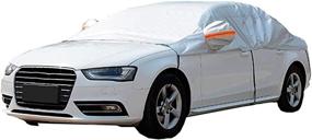 img 3 attached to Tofern Half Size Waterproof Car Cover Top - Sedan XL: Ultimate Protection for Winter and Summer!