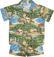 🏖️ rjc boys north shore woodies 2 piece cabana set: stylish beachwear for kids logo