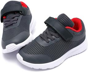 img 3 attached to 👟 RIBONGZ Toddler Boys & Girls Tennis Shoes: Secure Slip On Sneakers for Machine-Washable Lightweight Running