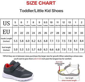 img 2 attached to 👟 RIBONGZ Toddler Boys & Girls Tennis Shoes: Secure Slip On Sneakers for Machine-Washable Lightweight Running