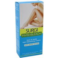 🧖 surgi invisi-bleach cream 1.5 oz for face &amp; body hair (pack of 3) logo