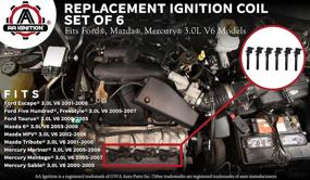 img 2 attached to 🔌 6-Pack Ignition Coil Set - Ford, Mazda, Mercury 3.0L V6 Compatible - Replaces 18LZ-12029-AB, 18LZ-12029-AA, 2M2Z-12029-AC, DG500, DG513 - Fits 2001-2005 Escape, Taurus - Improved SEO