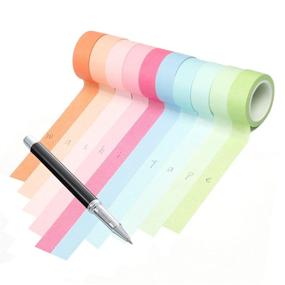 img 1 attached to 🎨 YUKUNTANG Washi Masking Tape Set: Enhance DIY Creativity with 28 Rolls of Decorative Writable Craft Tape