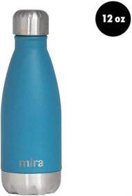 img 3 attached to 🌴 MIRA 12 oz Stainless Steel Vacuum Insulated Water Bottle - Double Walled Cola Shape Thermos - 24 Hours Cold, 12 Hours Hot - Reusable Metal Water Bottle - Leak-Proof Sports Flask - Hawaiian Blue - Kids Friendly