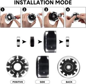 img 2 attached to 🌈 Ilmu Roller Skate Wheels: Light Up Rainbow Quad Rollerskate Parts for Outdoor Skating - 8 Piece Set