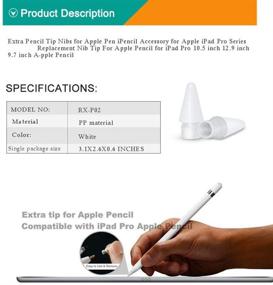 img 1 attached to 🖊 WeTest 2-Pack Apple Pencil Tip Replacement, Sensitive iPencil Nibs - Extra Stylus Pen Tips for iPad Pro, White (Model: LJ-ZXX-101914)