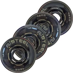 img 4 attached to 🏒 78A Steel Revision Variant Inline Roller Hockey Wheels - Suitable for Indoor or Outdoor Use - Available in 72mm, 76mm & 80mm Sizes