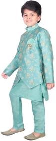 img 2 attached to AHHAAAA Ethnic Boys' Clothing: Sherwani Kurta Pyjama