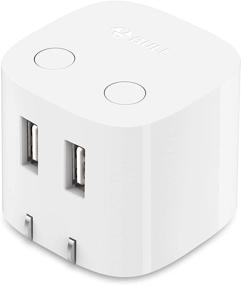 img 4 attached to 🔌 Ultra Compact Dual Port USB Wall Charger with Foldable Plug - Auto Shut Off Cell Phone Charger 12W 2.4A for iPhone Xs/Max/XR/X/8/7/6 Plus, iPad, Samsung S4/S5 & More - BULL Travel Power Adapter