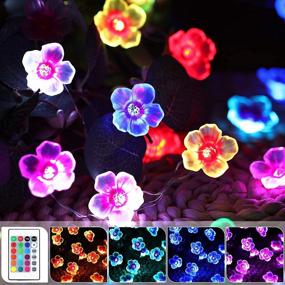 img 4 attached to 🌸 Enhance Your Christmas with 16 Color Cherry Blossom Christmas Decoration Flower String Lights: 40 LEDs USB/Battery Operated Fairy Lights for Bedroom, Wedding, Valentine Romantic Décor - Remote Control Included