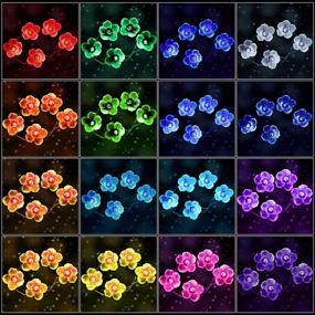 img 3 attached to 🌸 Enhance Your Christmas with 16 Color Cherry Blossom Christmas Decoration Flower String Lights: 40 LEDs USB/Battery Operated Fairy Lights for Bedroom, Wedding, Valentine Romantic Décor - Remote Control Included