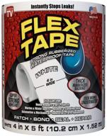 🔧 flex tape rubberized waterproof tape, 4" x 5', white - superior waterproofing solution logo