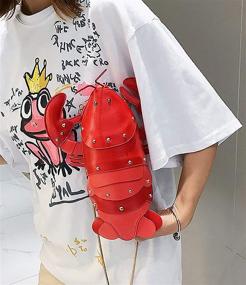 img 2 attached to 🦀 Qzunique Crab Shape Handbag: Crossbody Bag with Crayfish Shell Design - Stylish Animal Shaped Purse for Women