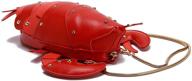 🦀 qzunique crab shape handbag: crossbody bag with crayfish shell design - stylish animal shaped purse for women logo