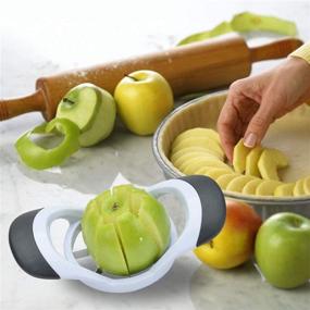 img 1 attached to 🍎 McMce Apple Slicer and Corer Tool - 7.1 x 4.2 x 1.5 Inches, Efficient Apple Cutter, 430 Stainless Steel, Apple Core Remover, 8 Slices