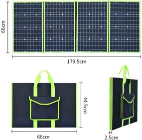 img 3 attached to 🔋 Портативное солнечное зарядное устройство с генератором и контроллером заряда XINPUGUANG 200W с складными солнечными панелями для аккумуляторов, путешествий, дачи и открытых пространств - 12В