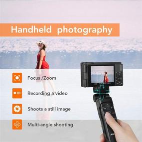img 2 attached to 📸 AODELAN Mini Shooting Grip and Tripod with Wireless Remote Shutter for Sony ZV-1 A7SM3 A7C A7RIV Alpha 9 7RIV 7RIII 7III RX0II RX100M7 Camera for Enhanced Still Photo and Video Recording, Serving as GP-VPT2BT Replacement