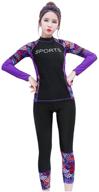 👙 2-pack ladies' long sleeve floral swimwear - uv sun protective swimsuits for outdoor surfing and rash guard logo