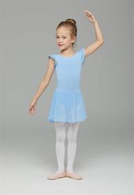 img 1 attached to MdnMd Girls' Dance Ballet Leotard with Flutter Sleeve Skirt - Ballerina Ballet Dress Outfit for Toddlers