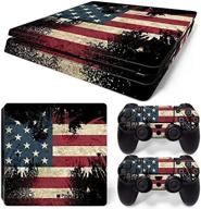 dapanz the flag of american vinyl skin sticker decal cover for ps4 slim and dualshock 4 controller – enhance your gaming experience! логотип