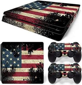 img 4 attached to DAPANZ The Flag of American Vinyl Skin Sticker Decal Cover for PS4 Slim and DualShock 4 Controller – Enhance Your Gaming Experience!