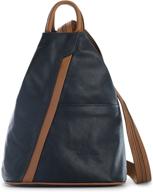 🎒 liatalia unisex soft italian leather convertible strap small backpack rucksack duffle bag - alex: a versatile and stylish companion logo