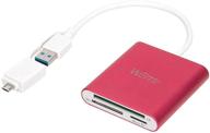 📷 weme sd card reader, aluminum superspeed micro sd card converter with otg adapter for sandisk cf tf sdhc sdxc mmc card, usb 3.0 sd card reader writer for imac, macbook air, samsung galaxy, htc, lg logo