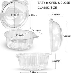 img 3 attached to 🧁 Stackable Individual Cupcake Containers, 50 Pack Clear Plastic Muffin Dome Holders with Lids – Perfect for Sandwiches, Hamburgers, Fruit Salads