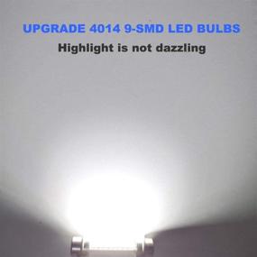 img 2 attached to Shuyee 6PCS 28mm 29mm Festoon LED Car Bulb, Ultra-Bright 9-SMD 4014 chips 6641 6612F LED Bulb, Suitable for Vanity Mirror Lights and Sun Visor Lights, 6000k White