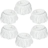 6 pack tsmine mop head replacements - washable microfiber spin mop refills 🧹 for home, office, industrial and commercial cleaning - compatible with hurricane and mopnado spin mops logo