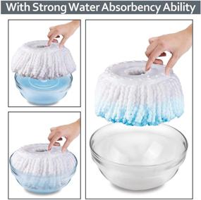 img 1 attached to 6 Pack Tsmine Mop Head Replacements - Washable Microfiber Spin Mop Refills 🧹 for Home, Office, Industrial and Commercial Cleaning - Compatible with Hurricane and Mopnado Spin Mops